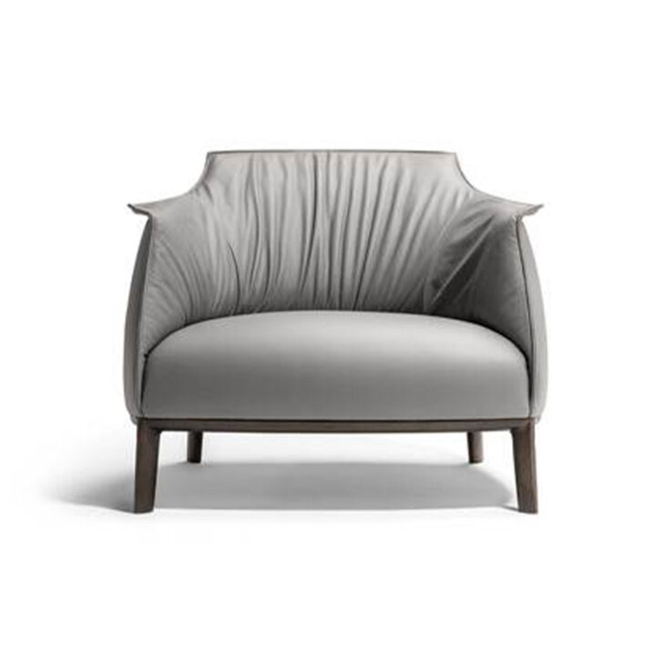 Archibald Large Armchair with wood base